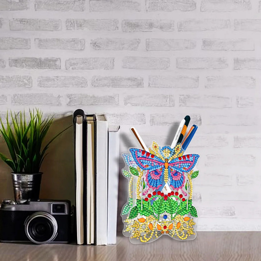 DIY Diamond Painting Pen Holder - Butterfly