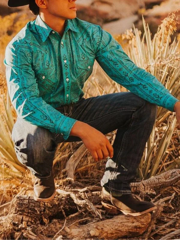 2023 Men's Retro Western Shirt
