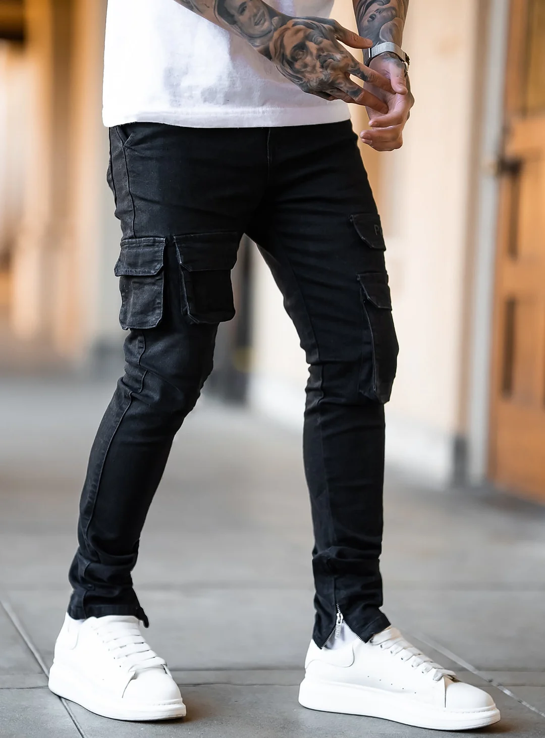 OG Cargo Jeans in Jet Black