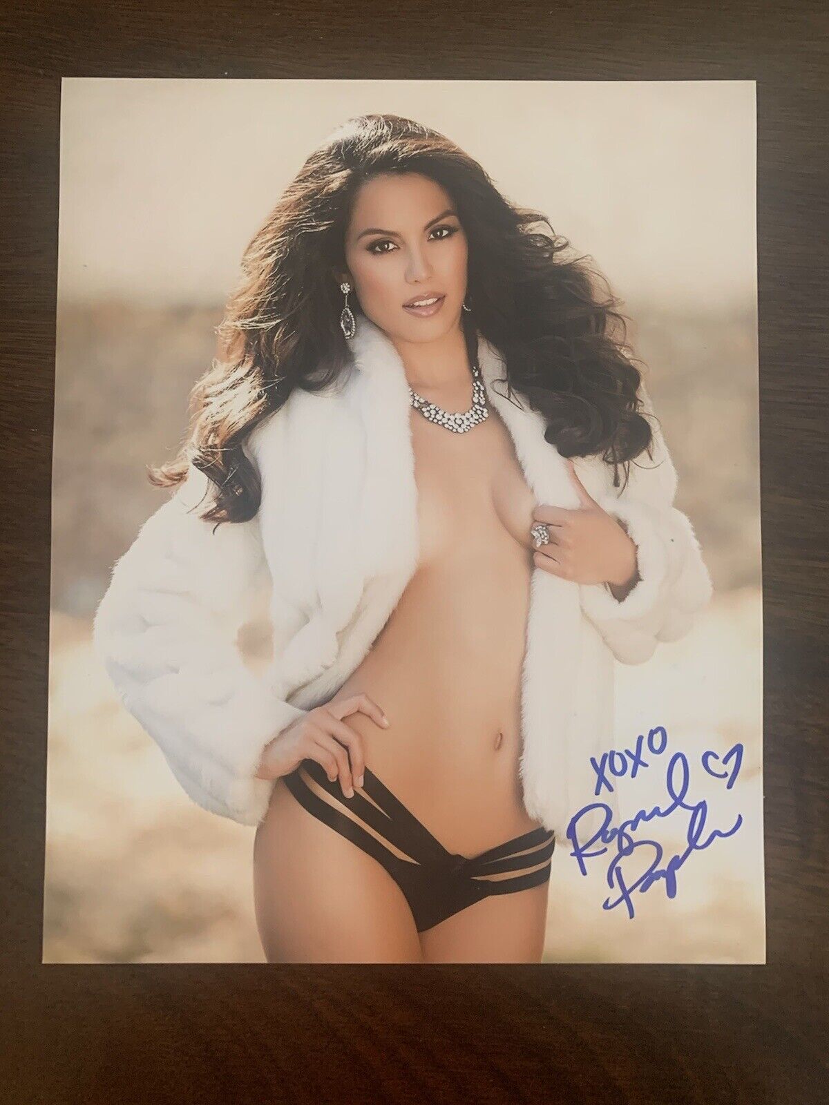 Raquel Pomplun Signed 8x10 Photo Poster painting Playboy PMOY 2013 Last Vegas Autographed