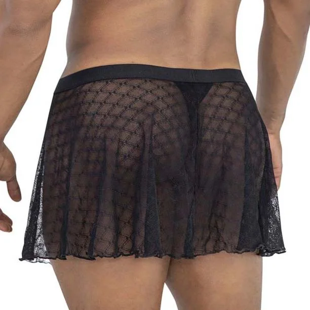 Men's Mesh Lace Shorts Shorts Elastic Waist Beach Swim Trunks Home Leisure Comfortable Breathable Pants Skirt Sexy Shorts-inspireuse