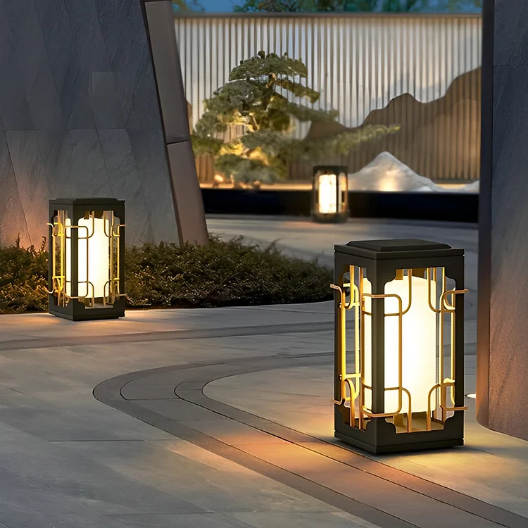 Retro Traditional Design LED Waterproof Modern Solar Lawn Lamp Path Lights - Appledas