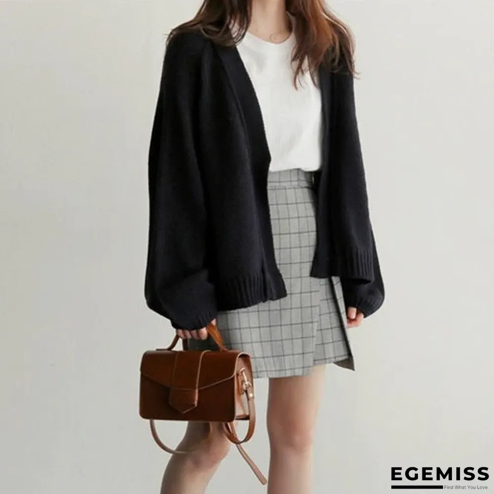 Chic Wind Lazy Loose Short Knit Cardigan | EGEMISS