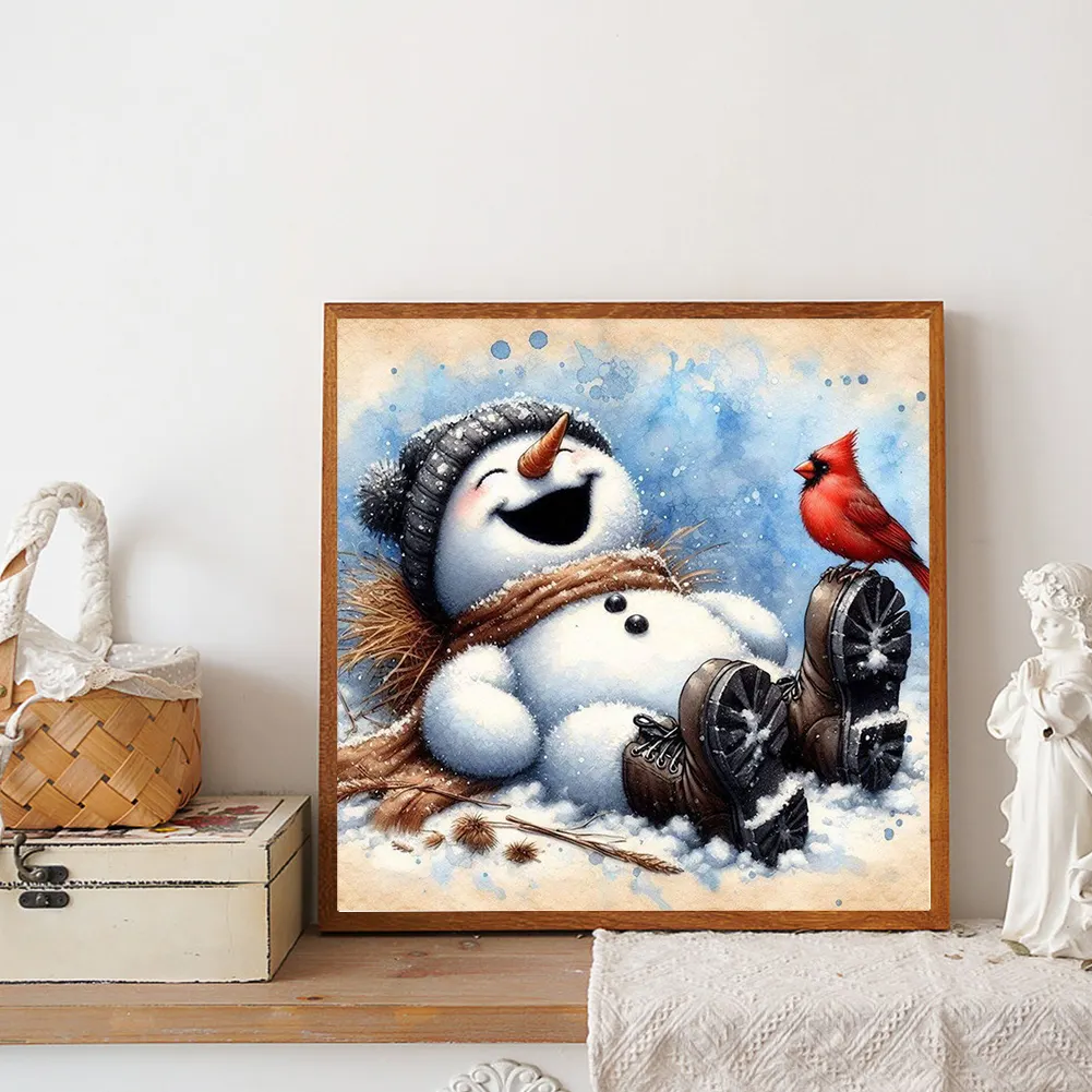Diamond Painting - Full Round Drill - Snowman(Canvas|40*40cm)