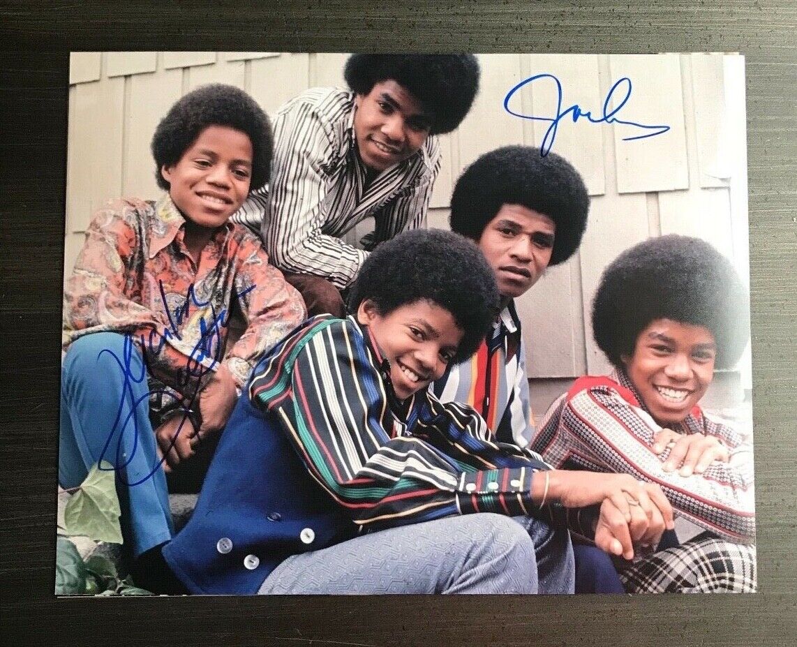 * JACKSON'S * signed 11x14 Photo Poster painting * MARLON & JACKIE JACKSON * PROOF * 3