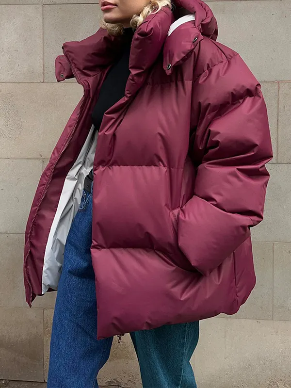 Multicolor Hooded Puffer Jacket