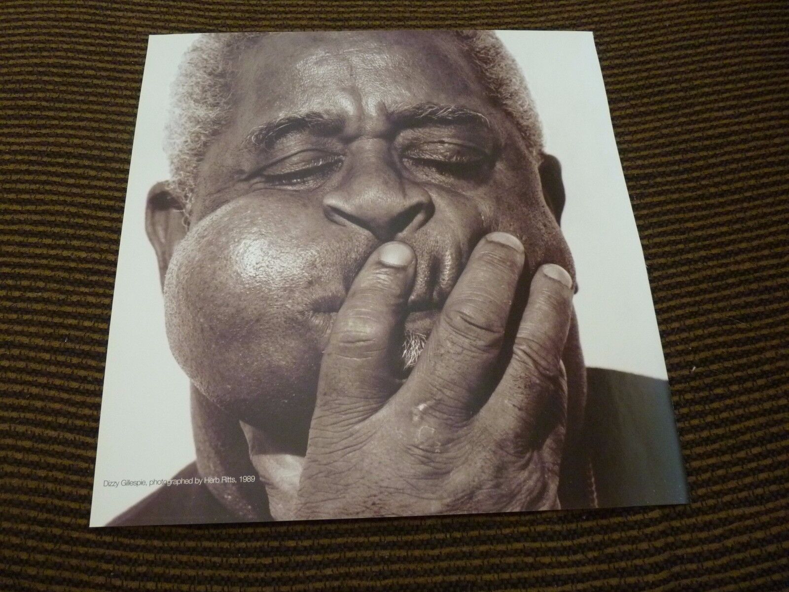 Single Page Dizzy Gillespie Coffee Table Book Photo Poster painting