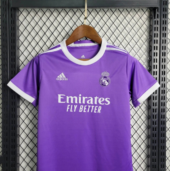 2016-2017 Retro Real Madrid Purple Kids Kit Football Shirt Thai Quality