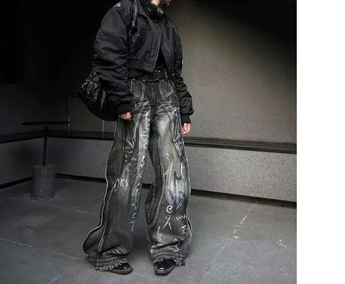 Black Gothic Y2K Baggy Pant