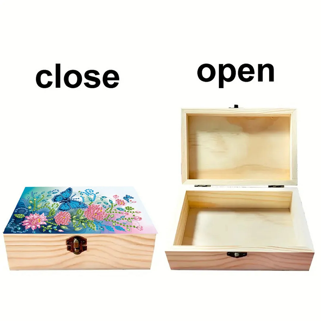 Daylight Butterflies and Flowers DIY Wooden 5D Diamond Art Diamond Art Storage