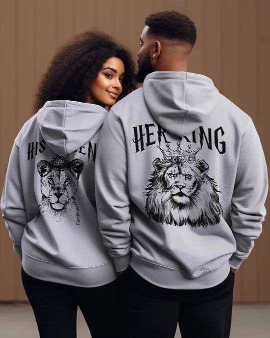 King and queen hoodies plus size hotsell