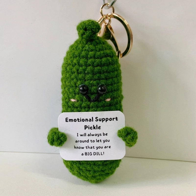 New Wool Cucumber 7cm Potato Funny Expression Bag Keychain Hand-crocheted Pineapple Hanging Pendant
