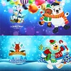 8pcs 5D DIY Partial Special Drills Diamond Painting Xmas Cards Party Gifts