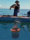 Floating Fishing Bait Basket Mesh Collapsible Fish Keeper Live Fish Net Cage