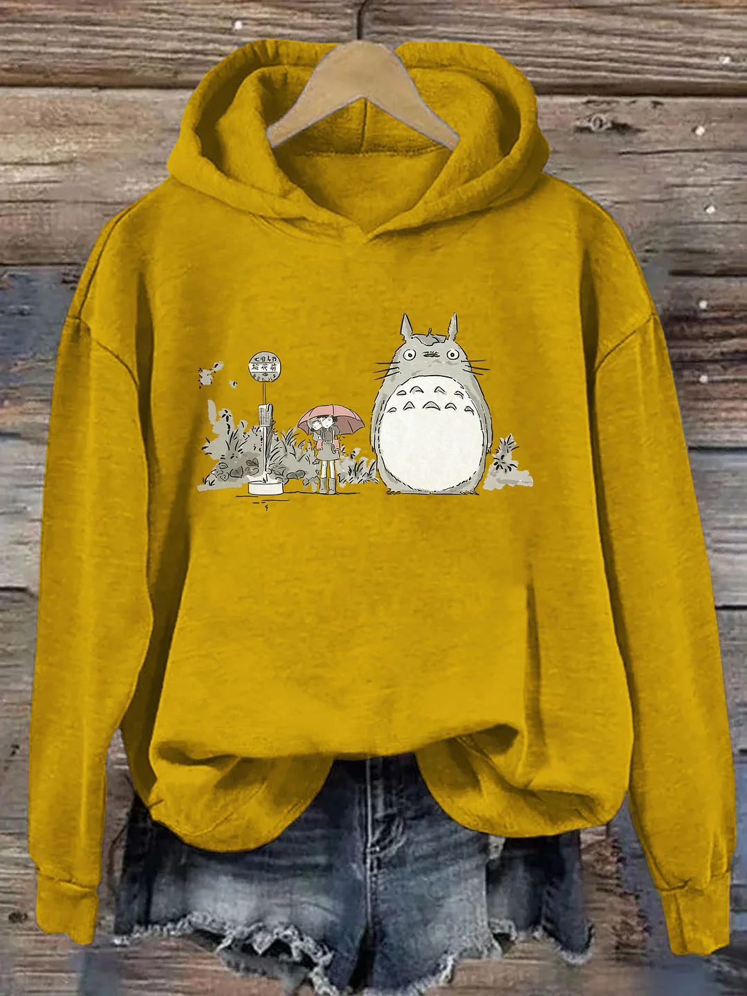 Cute My Neighbor Totoro Raining Scene Hoodie