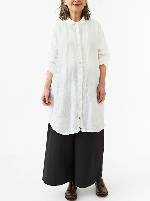 Loose Long Cotton and Linen Ladies Shirt tjj Shicloths