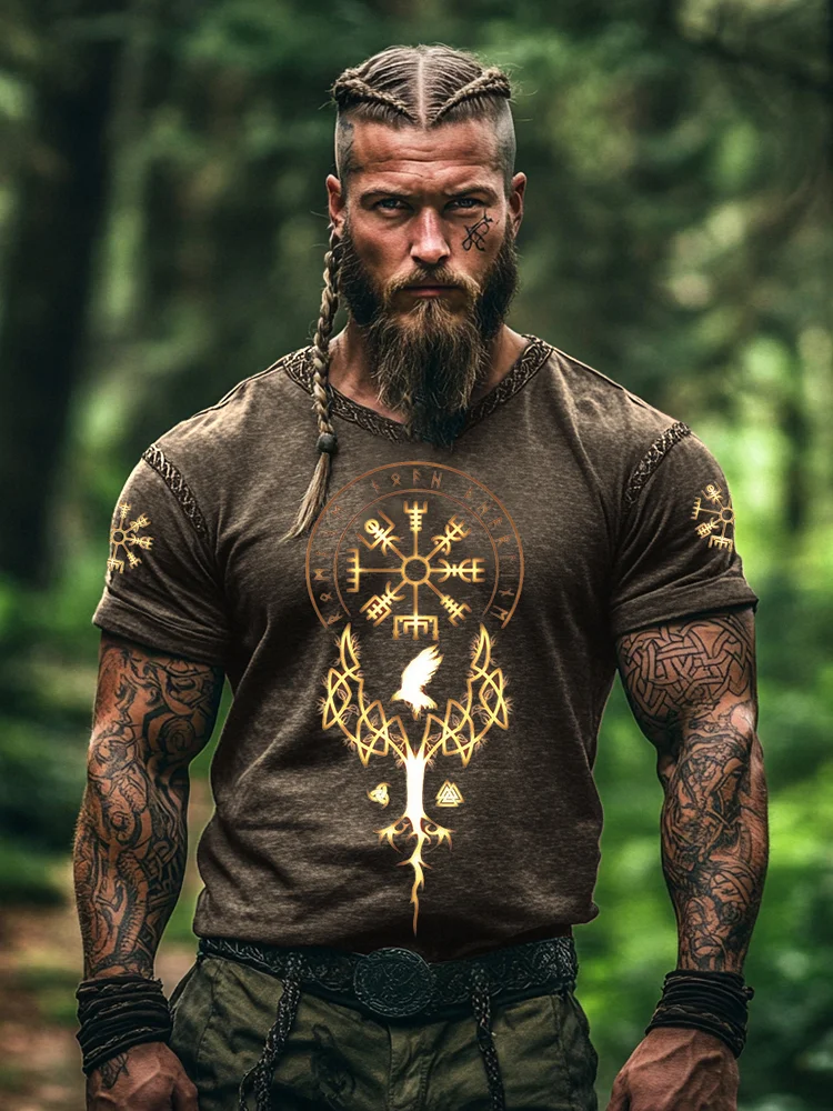 VChics Men's Viking Tribal Celtic Short Sleeve T-shirt