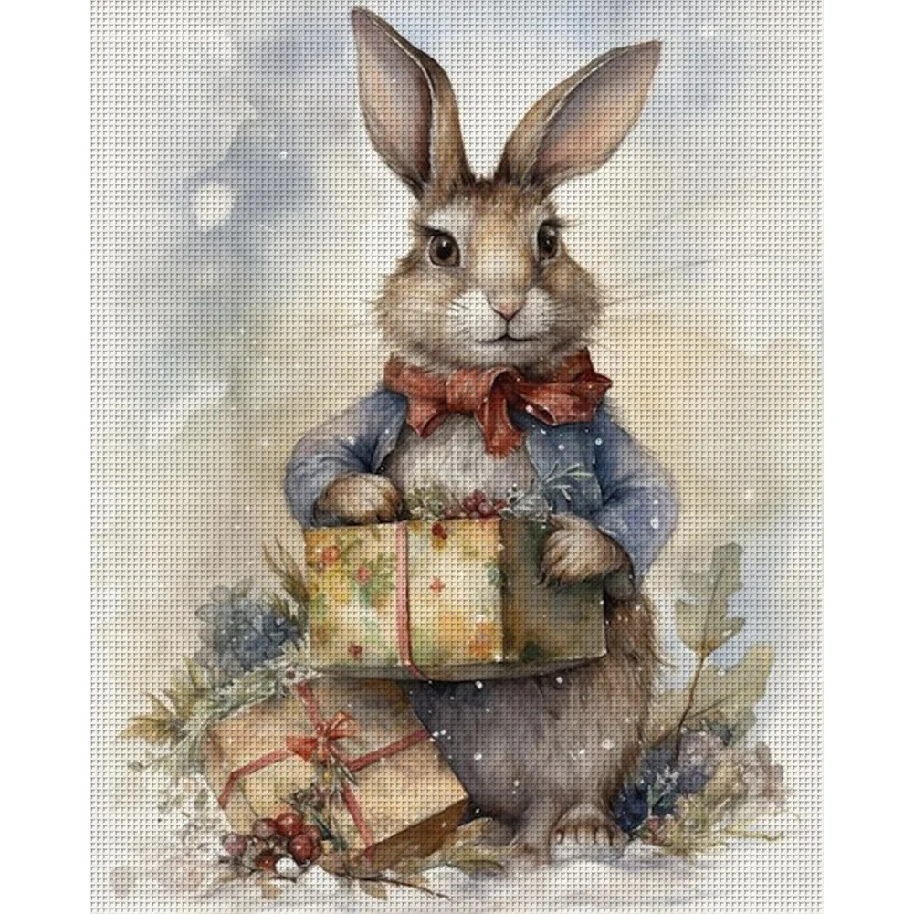 14CT Full Stamped Cross Stitch - Rabbit(Canvas|40*50CM)