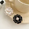 4Pcs Women's Pearl Floral Scarf Ring Clips - Fashion Camellia Flower Buckle For Scarves & Belts