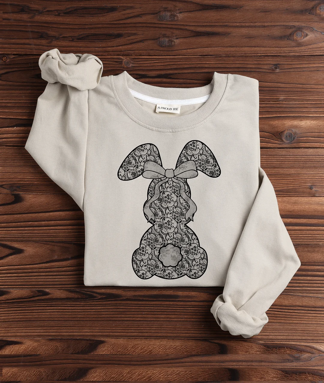 Lace Bunny Easter Sweatshirt