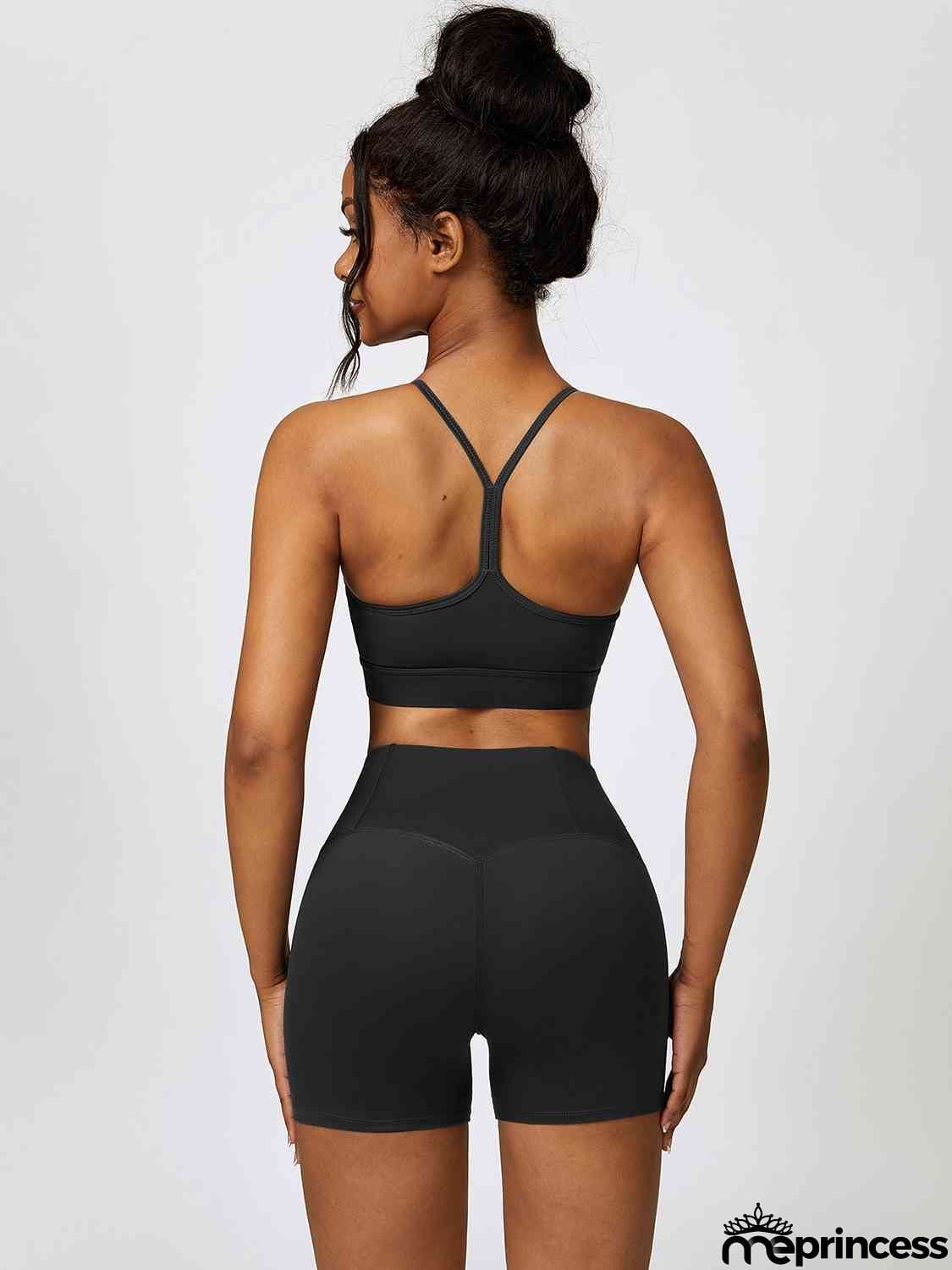 Sport Bra and Wide Waistband Shorts Set