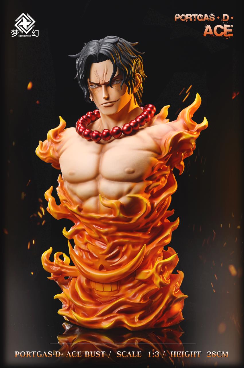 PRE-ORDER DREAM STUDIO - One Piece Portgas·D· Ace 1/3 BUST GK Statue
