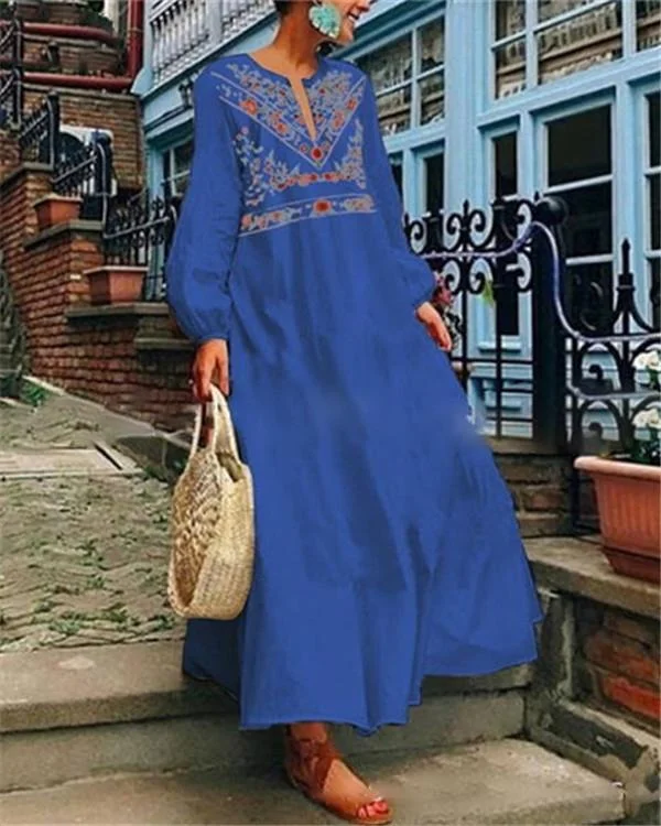 bohemian long sleeve fashion summer holiday dresses p117578