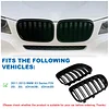 BILLDIO F25 Grille - Black Kidney Grill Compatible with 2011 2012 2013 X3 F25 Double Slats Glossy Black?2 pcs?