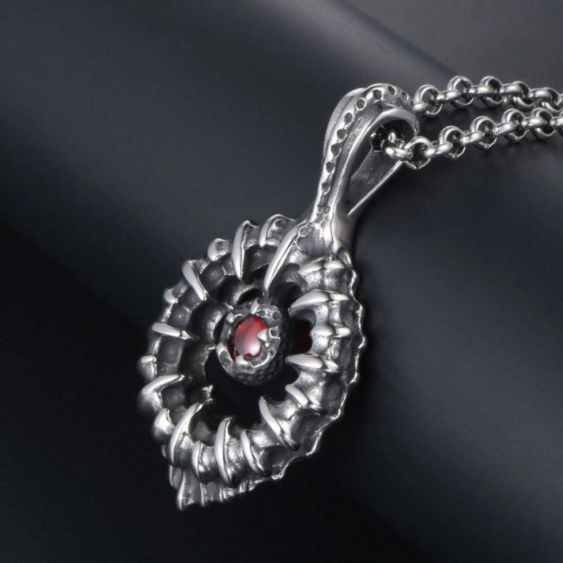 Retro Punk Solid Color 304 Stainless Steel Polishing Men's Pendant Necklace