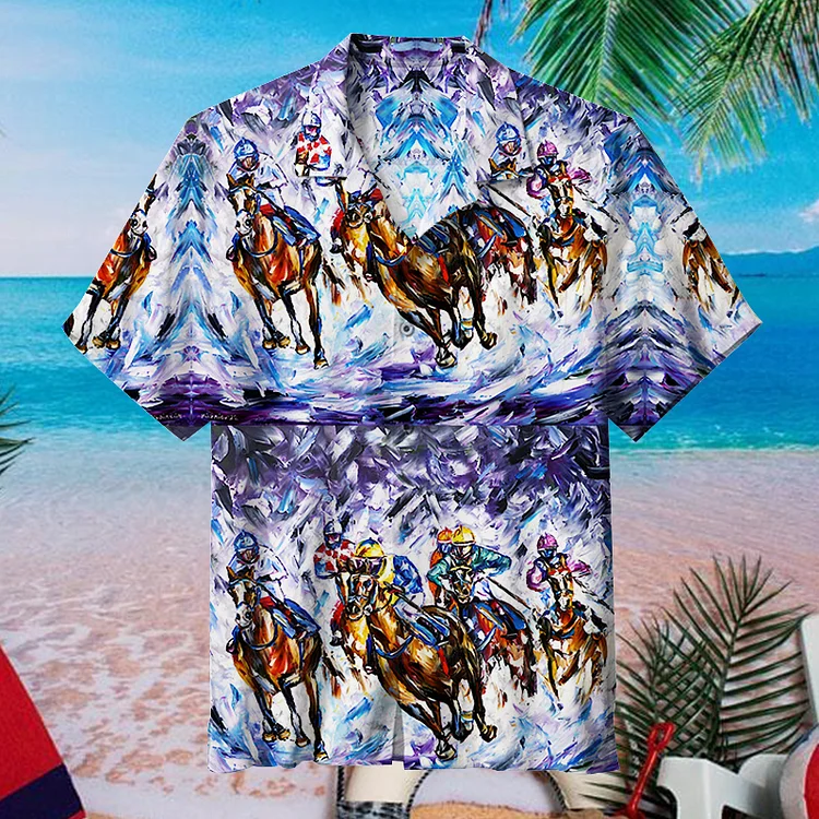 Horse Racing|Unisex Hawaiian Shirt