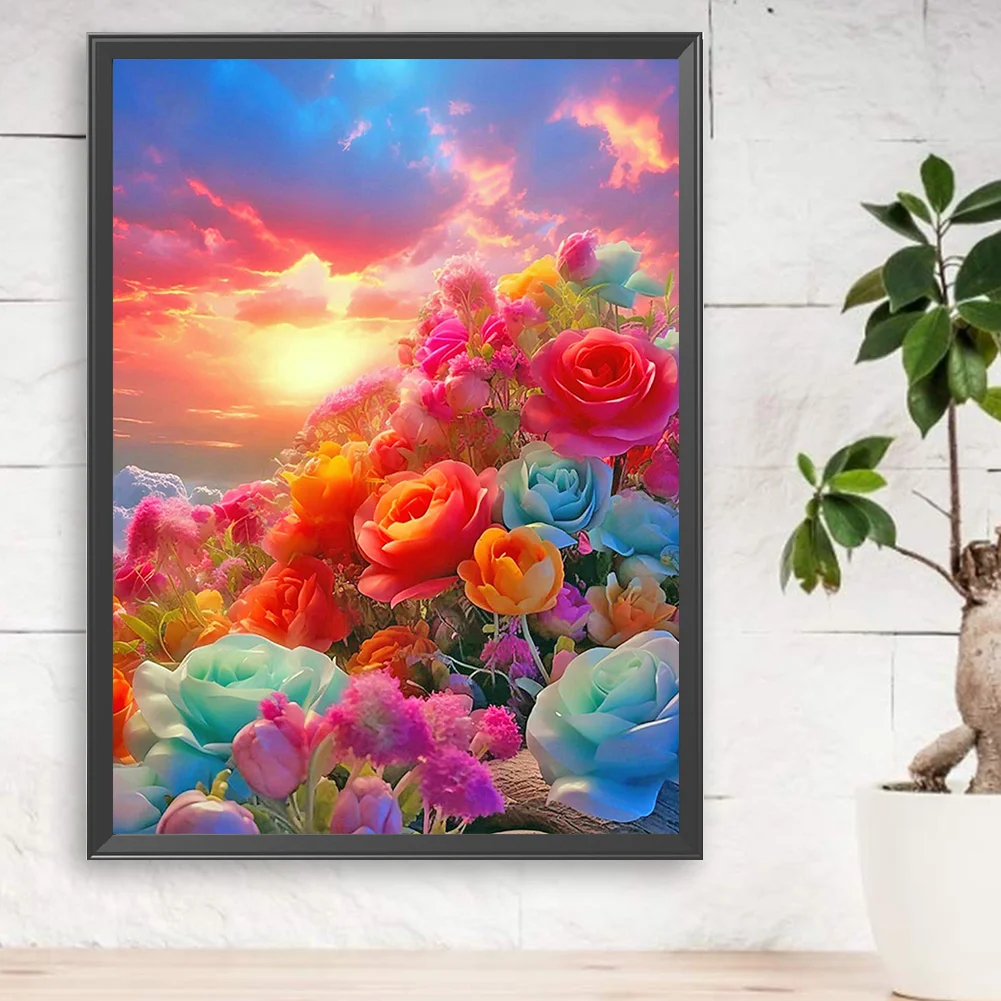 DIY Paint By Number 30*40cm - Sea Of Flowers