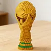 Sports Football Ball Building Kits Creativity Soccer and Cup Building Block Set Mini Collectible Peripheral Bricks Birthday Gift For Teens & Adults (trophy)