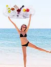Inflatable Floating Drink Holder Beverage Holder Multifunction for Pool Hot Tub