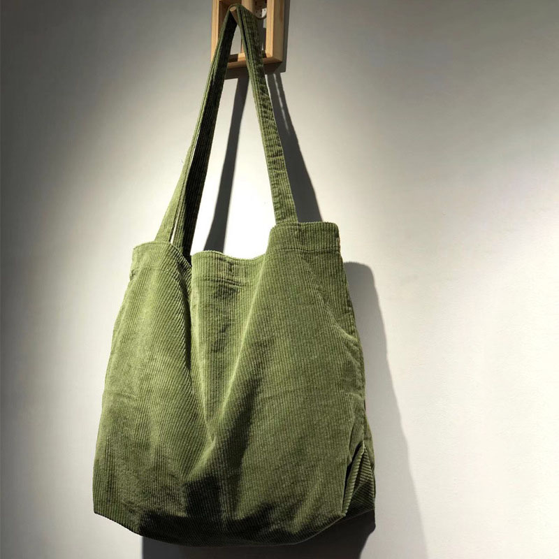 Rotimia Leisure Literature and Art Washing Corduroy Simple Retro Bag