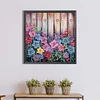 >SALE<5D DIY Partial Special Shaped Drill Diamond Painting Flowers in The Fence30x30cm