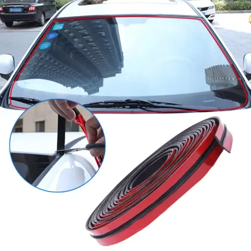Dronehint 2M Car Soundproof Sealing Strip Car Sunroof Windproof Glass T-shaped Seal Parts (For: Acura) Parts
