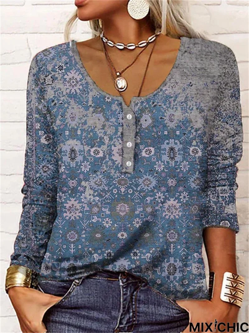 Ethnic Casual Loose T-Shirt