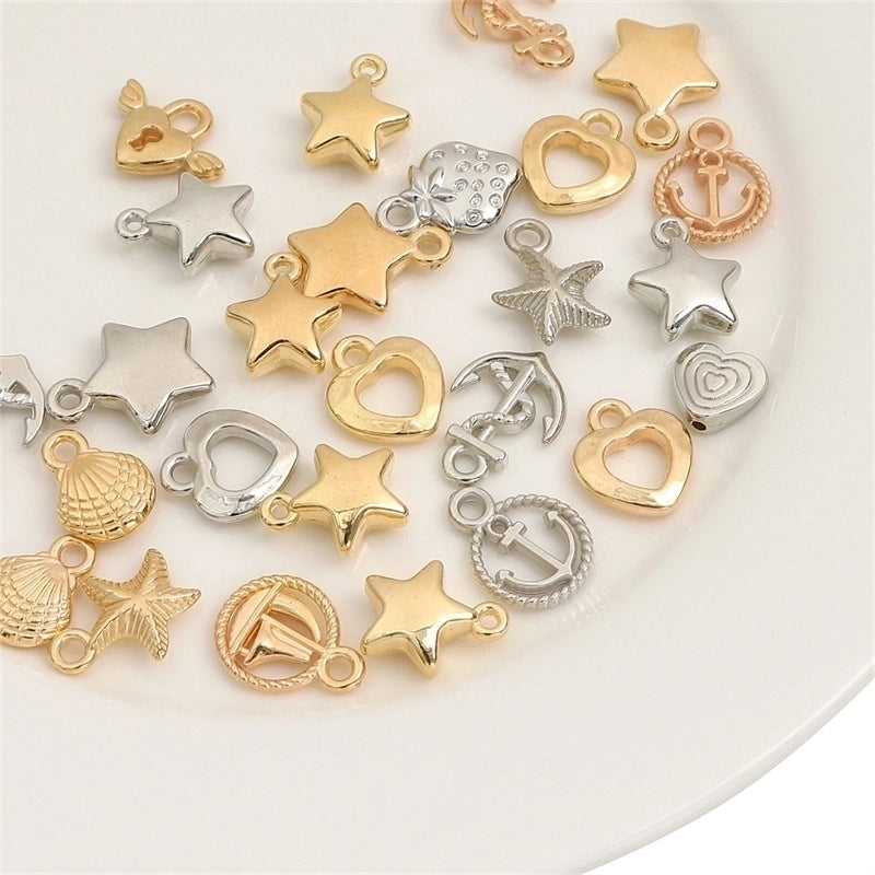 20 PCS/Package 304 Stainless Steel Solid Color Jewelry Accessories Pendant