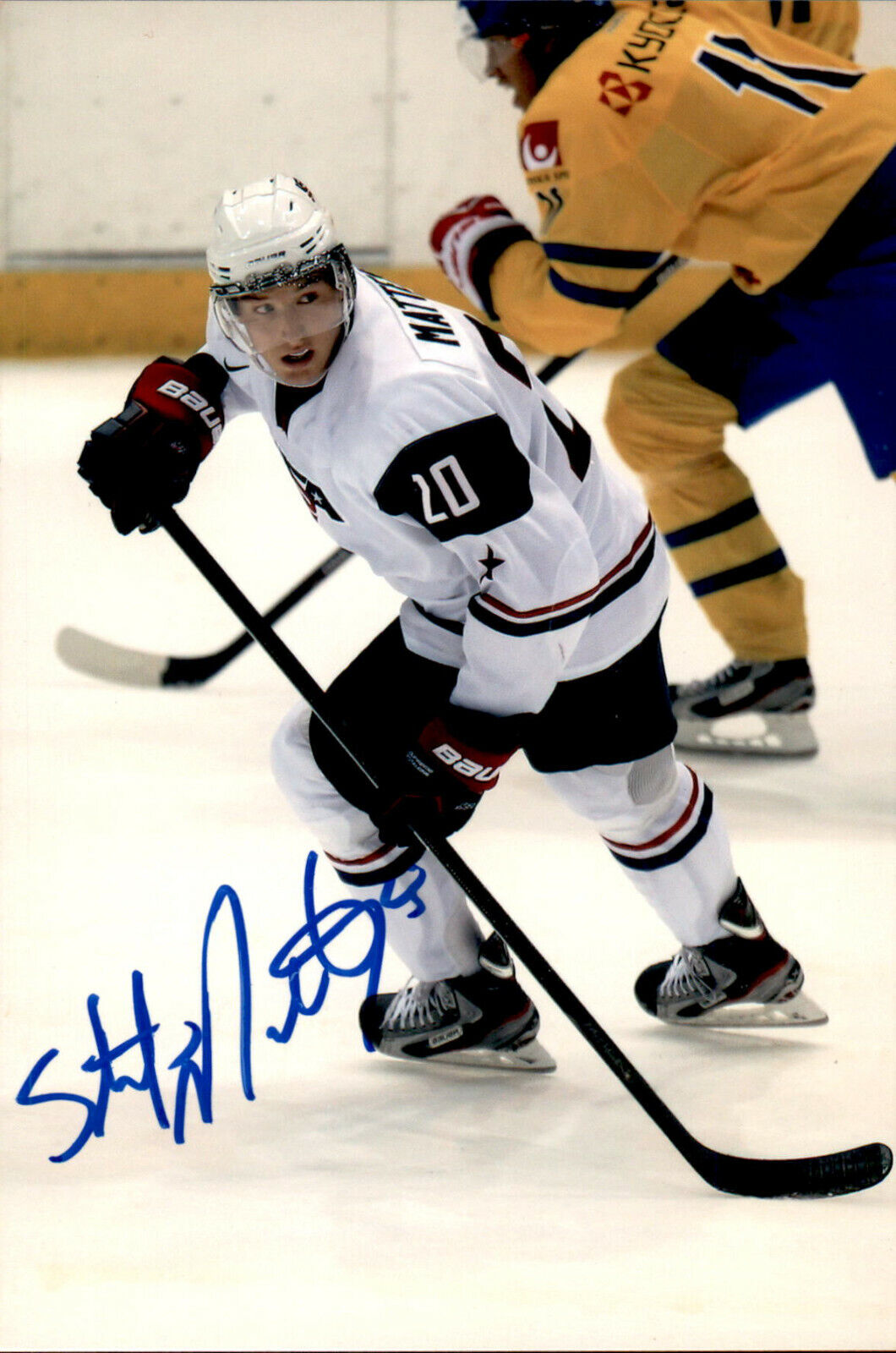 Stefan Matteau SIGNED 4x6 Photo Poster painting TEAM USA / MONTREAL CANADIENS #2