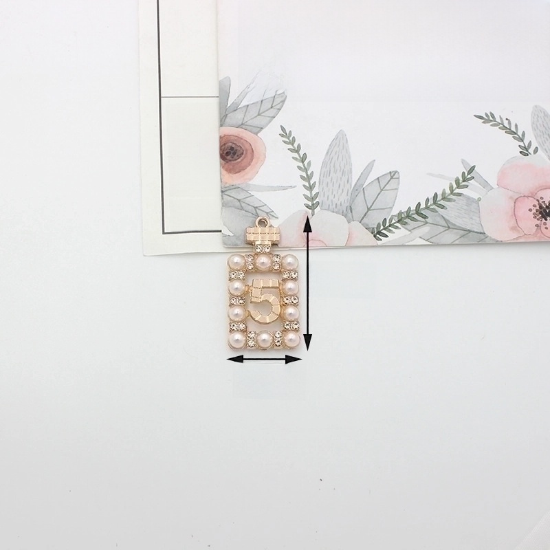 10 PCS/Package Alloy Rhinestones Pearl Heart Shape Flower Bow Knot Polished Pendant