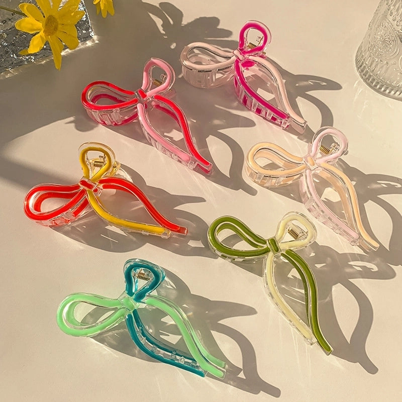 Jelly Shark Clip Women’s New High-end Sense Grab Clip Back Head Tie Hair Grab Headwear Clip Large Hairpin