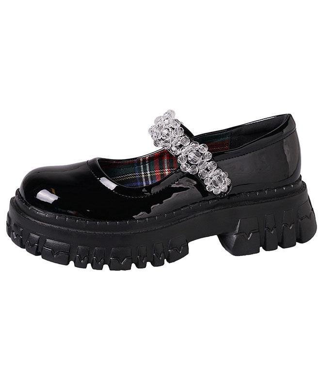 Black Flat Shoes Buckle Strap Platform Flat Shoes black-flat-shoes-buckle-strap-platform-flat-shoes