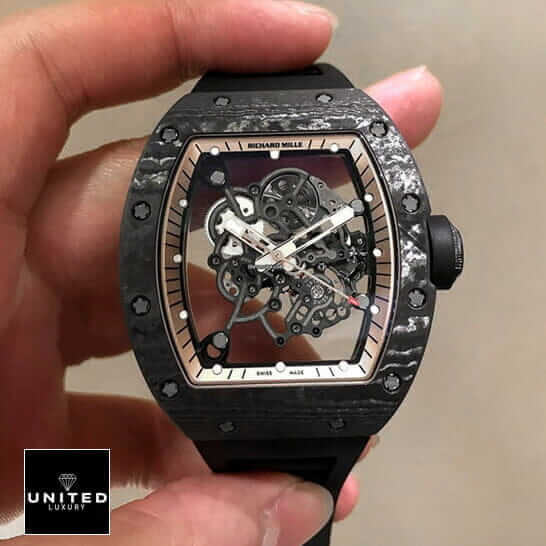 Richard Mille RM055 Bubba Watson Replica on the hand grey background