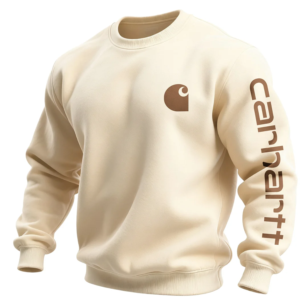 Unisex Loose And Comfortable Plush And Thickened Round Neck Pullover Sweatshirt