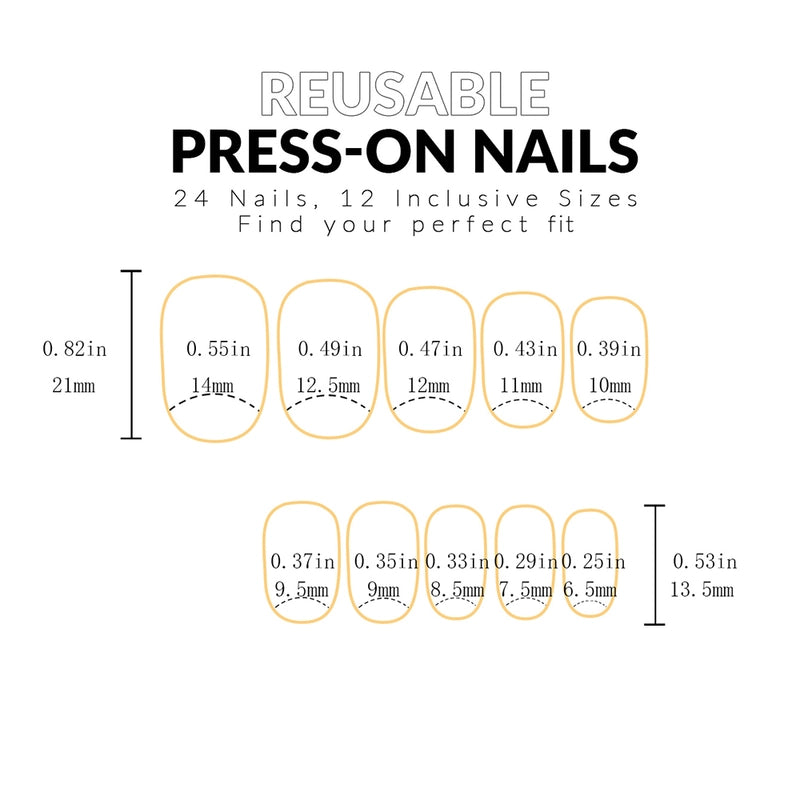 Minimalist Gradient Color Plastic Press-on Nails 1 Set