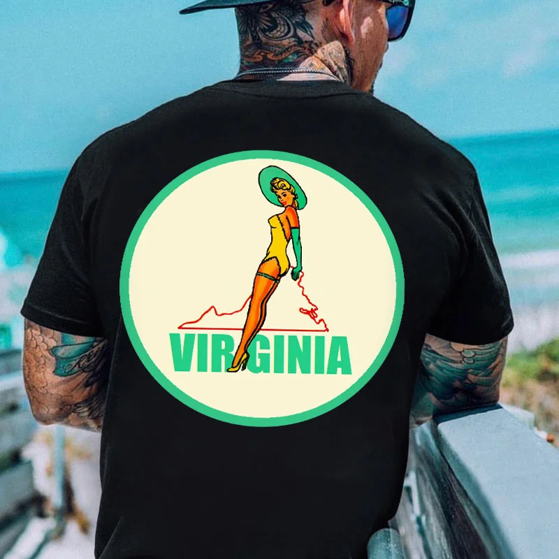 VIRGINIA Sexy Lady Print Men's T-shirt