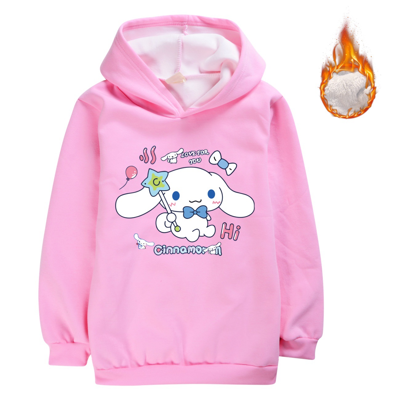 Kuromi Cozy Fleece Hoodie for Kids - Fall/Winter Stylish and Warm Sweatshirt -Mayoulove