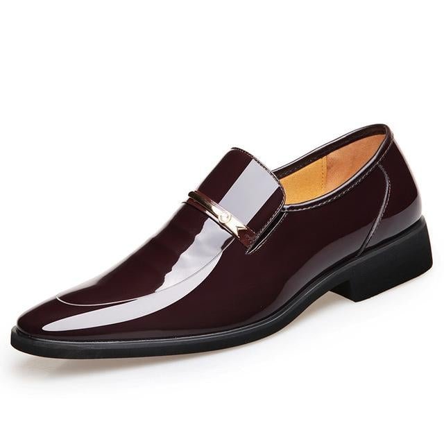 Leather Formal Flats Breathable Gentlemen Oxford Lace Up Business Wedding Shoes | EGEMISS