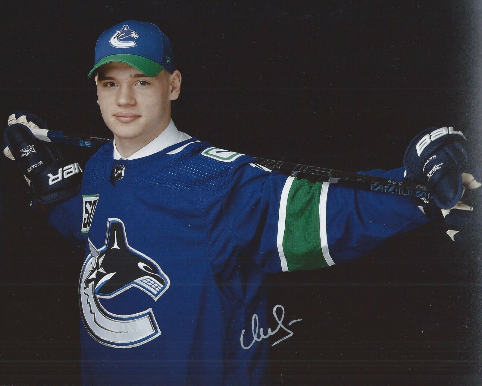 Vasily Podkolzin Signed 8x10 Draft Photo Poster painting Vancouver Canucks Autographed COA