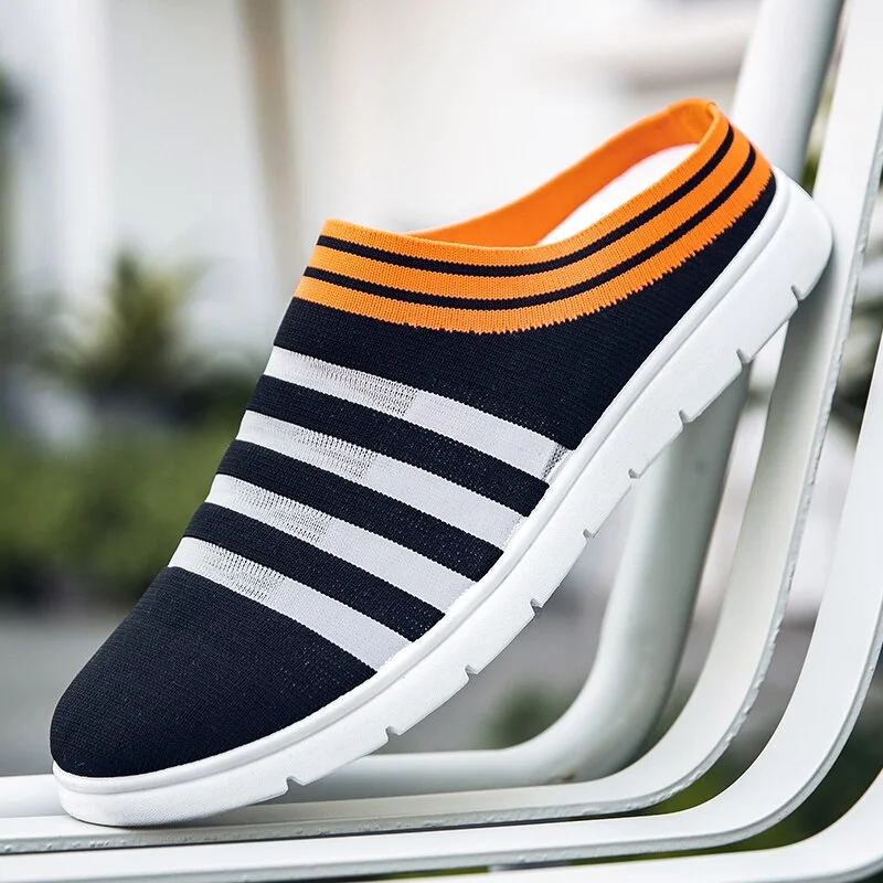 Men Summer Sandals Mesh Shoes Beach Mens Walking Sneakers Half Slippers Clogs Men's Zuecos Sandalias Zapatos Hombre Size 39-44